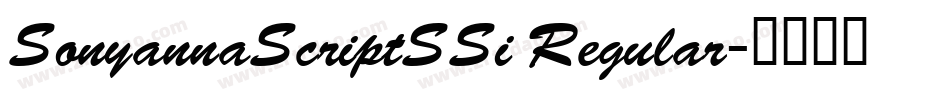 SonyannaScriptSSi Regular字体转换